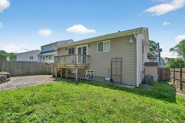 7 Fuller Rd, Ossining, NY 10562 - back of house with a patio area, a fenced backyard, a wooden deck, and stairway