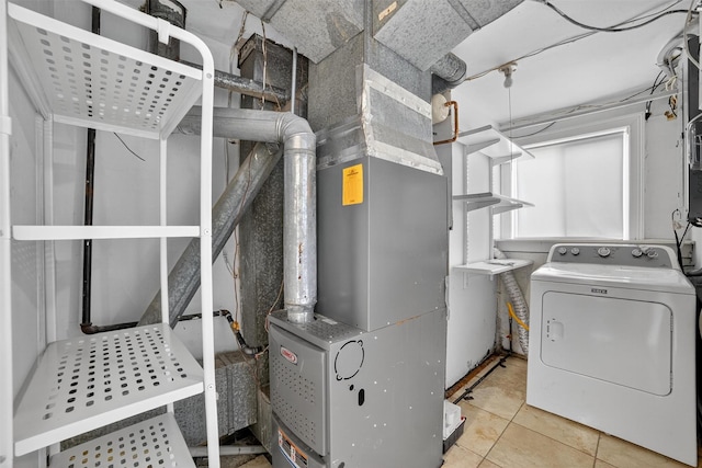 7 Fuller Rd, Ossining, NY 10562 - laundry room with washer / dryer and tile patterned floors