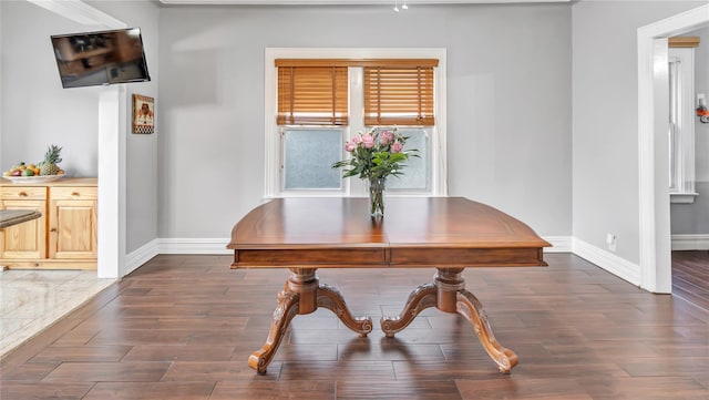 17111 Bagley Ave, Flushing, NY 11358 - dining area with baseboards and wood finished floors