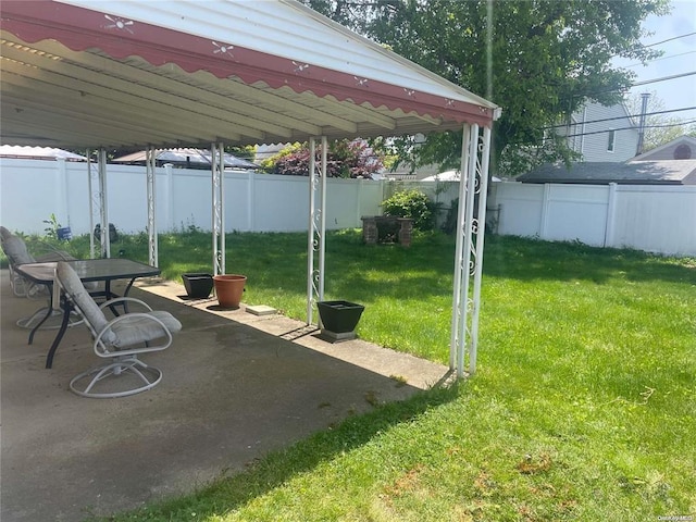 50 Cliff Ln, Levittown, NY 11756 - fenced backyard featuring a patio