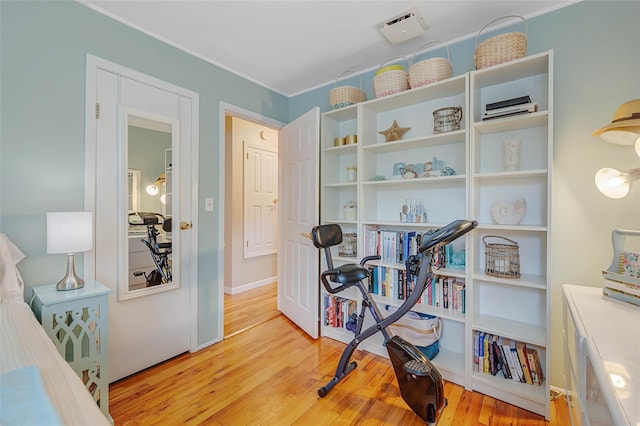 15 Peony Ln, Commack, NY 11725 - home office with wood finished floors and ornamental molding
