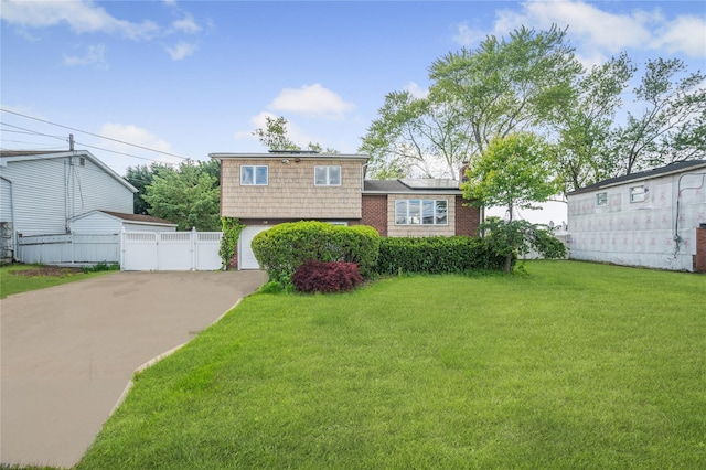 38 W 17th St, Deer Park, NY 11729 - split level home featuring driveway and brick siding