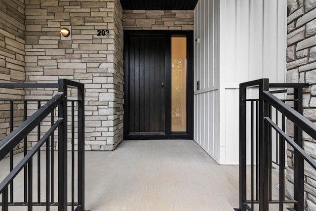 15 Gilda Ct, Spring Valley, NY 10977 - doorway to property with stone siding