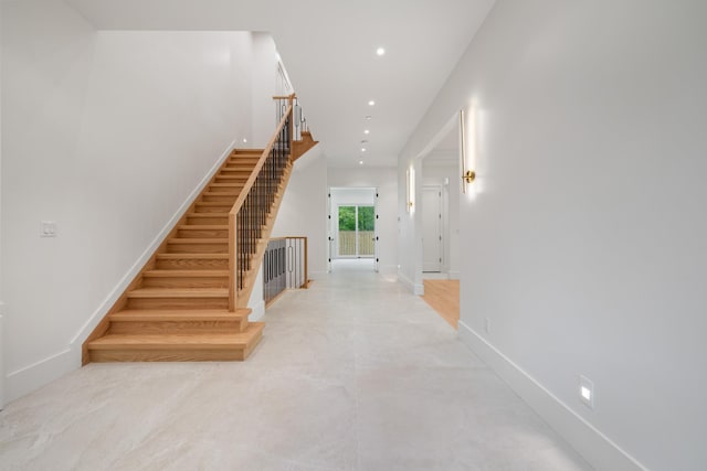 15 Gilda Ct, Spring Valley, NY 10977 - staircase featuring recessed lighting and baseboards