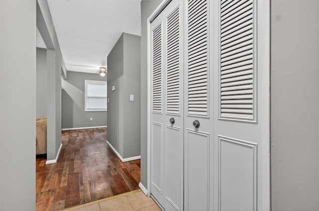 160 New Holland Vlg, Nanuet, NY 10954 - hallway featuring baseboards and wood-type flooring
