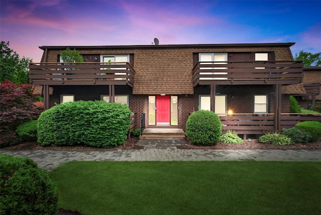 160 New Holland Vlg, Nanuet, NY 10954 - view of front facade with a balcony and brick siding