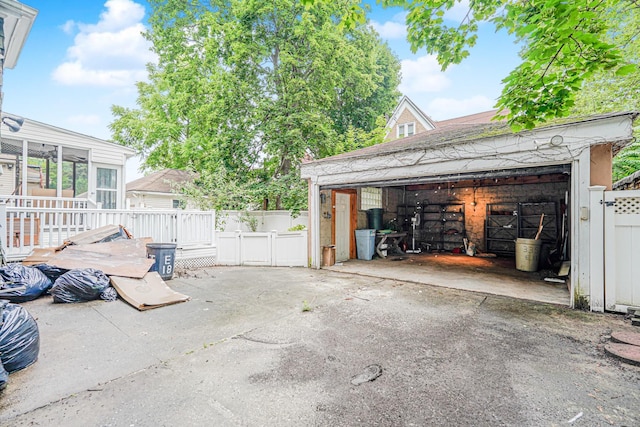 335 E 18th St, Brooklyn, NY 11226 - detached garage featuring a gate