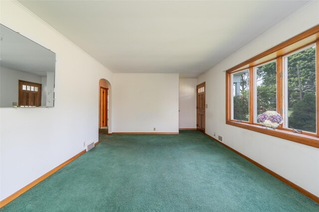 3000 Pequash Ave, Cutchogue, NY 11935 - unfurnished room with arched walkways and carpet flooring