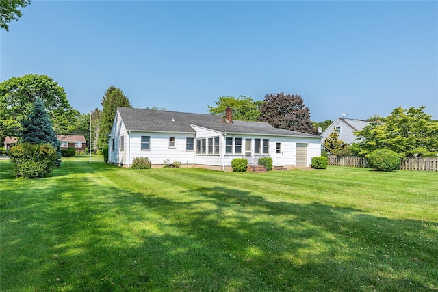 3000 Pequash Ave, Cutchogue, NY 11935 - back of house with a chimney and a shingled roof
