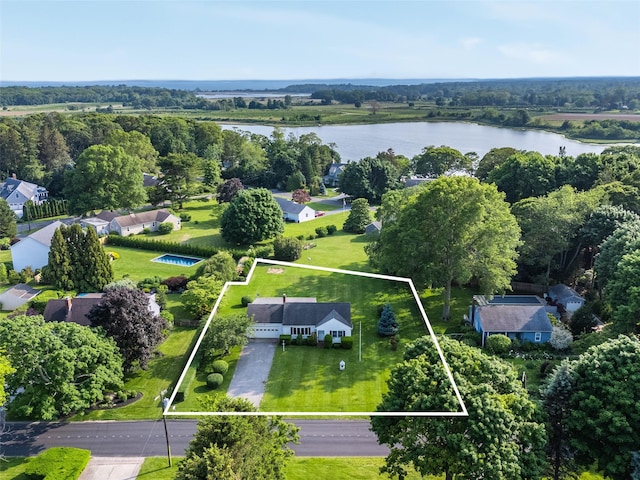 3000 Pequash Ave, Cutchogue, NY 11935 - view of property location featuring a nearby body of water and property boundaries highlighted