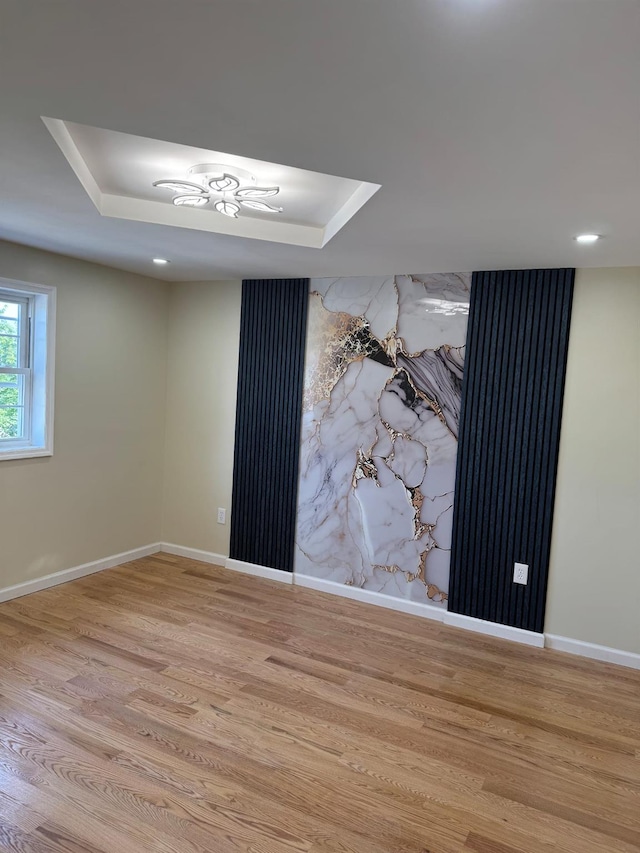 4642 Murdock Ave, Bronx, NY 10466 - spare room featuring a raised ceiling, light wood finished floors, and recessed lighting
