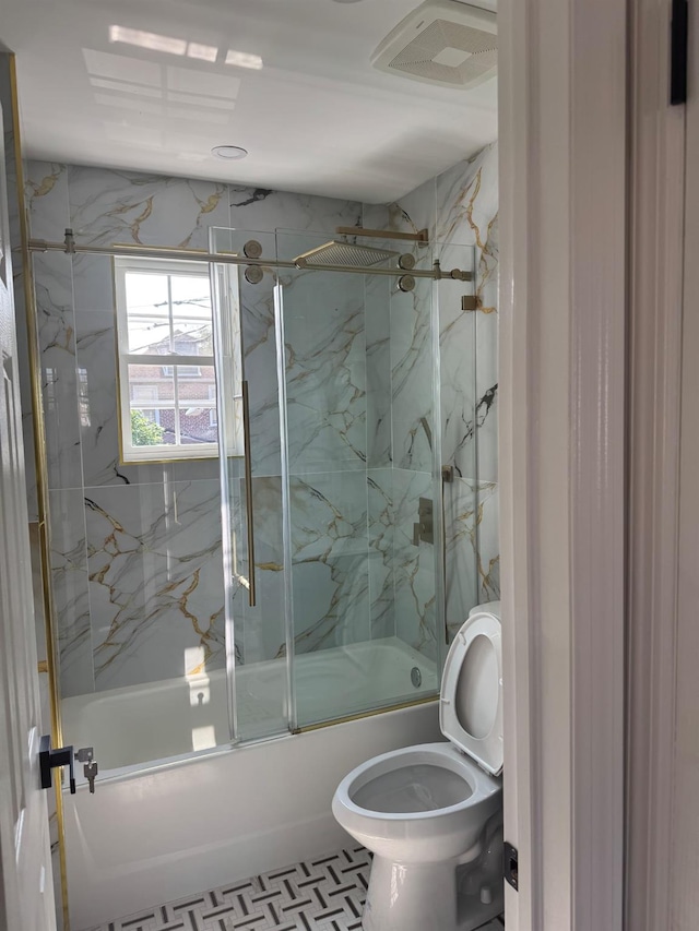 4642 Murdock Ave, Bronx, NY 10466 - bathroom featuring enclosed tub / shower combo and tile patterned flooring