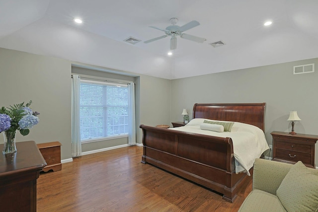 29 Brian Ct, Carmel, NY 10512 - bedroom featuring lofted ceiling, wood finished floors, a ceiling fan, and recessed lighting