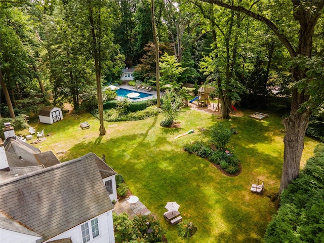 15 Glen Pk Rd, Purchase, NY 10577 - drone / aerial view of a pool