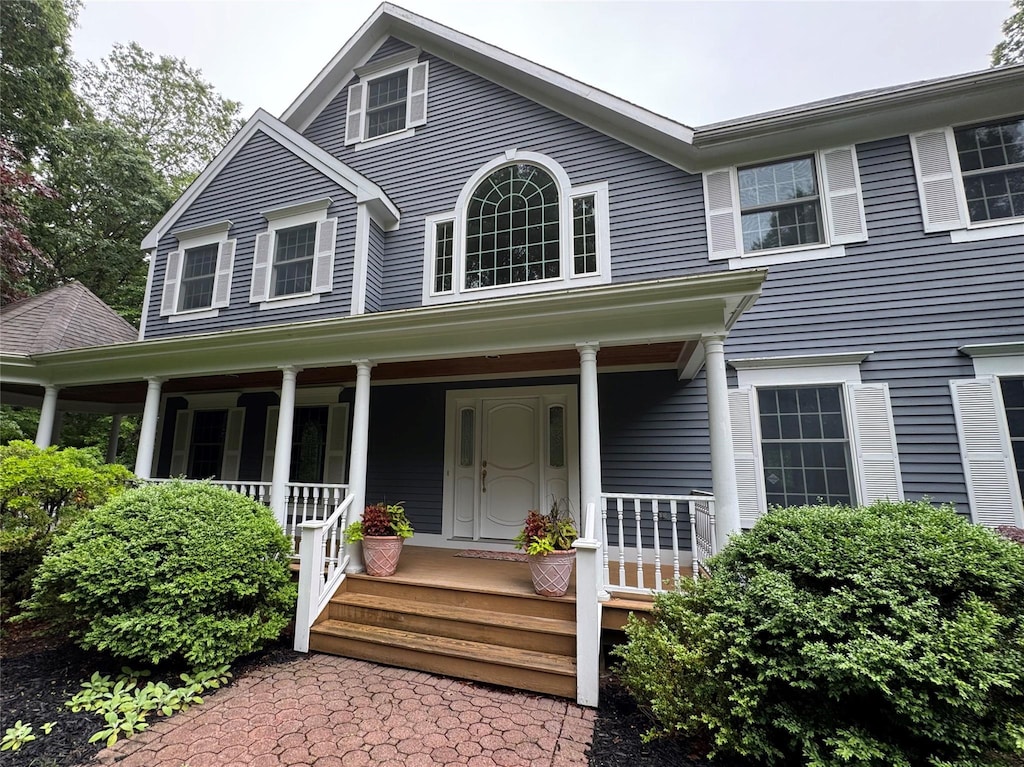 18 Gideon Reynolds Rd, Cross River, NY 10518 - view of front facade featuring a porch