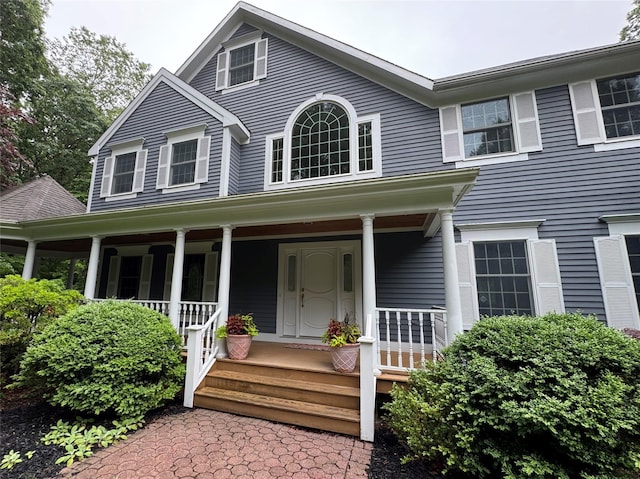 18 Gideon Reynolds Rd, Cross River, NY 10518 - view of front facade featuring a porch