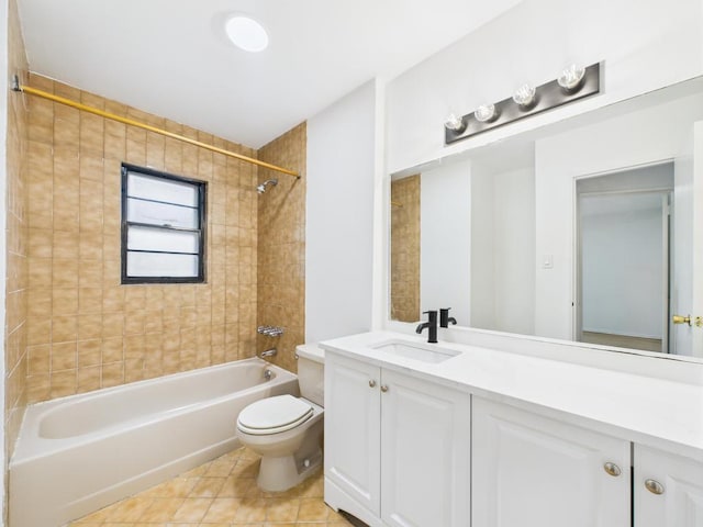 811 Bellmore Ave, East Meadow, NY 11554 - full bathroom with vanity, shower / bathtub combination, and tile patterned flooring