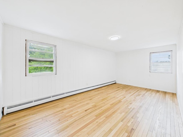 811 Bellmore Ave, East Meadow, NY 11554 - spare room with baseboard heating and hardwood / wood-style flooring