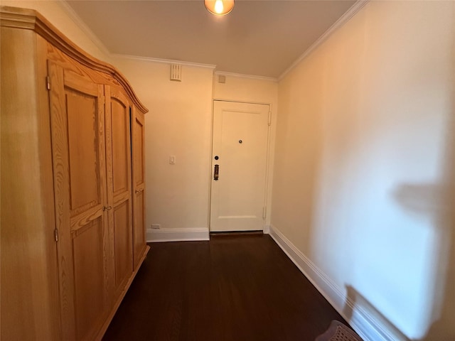 1273 N Ave Unit 4F-5, New Rochelle, NY 10804 - corridor with ornamental molding and dark wood-type flooring