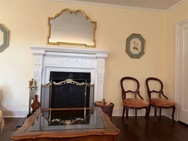 1273 N Ave Unit 4F-5, New Rochelle, NY 10804 - detailed view of wood finished floors and crown molding