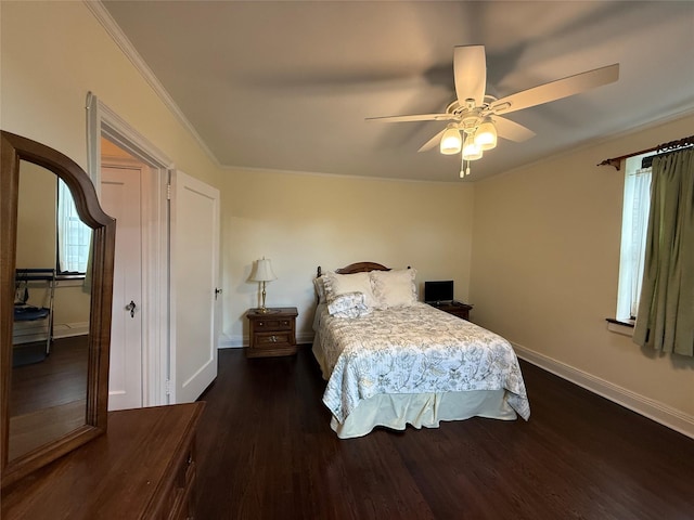 1273 N Ave Unit 4F-5, New Rochelle, NY 10804 - bedroom featuring wood finished floors, a ceiling fan, and crown molding