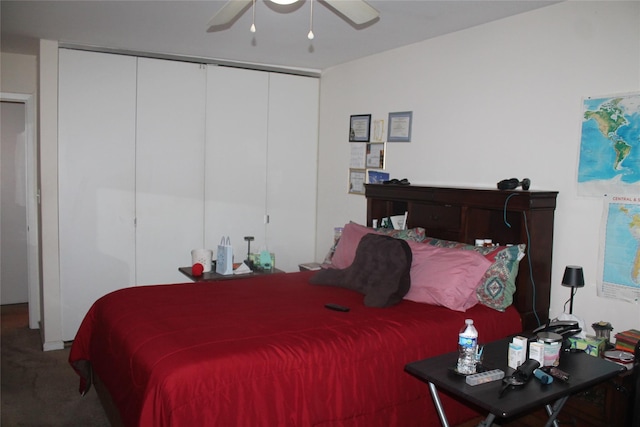 7 Secora Rd Unit H-16, Monsey, NY 10952 - carpeted bedroom featuring a closet and a ceiling fan
