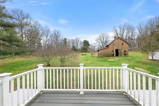 27 County Route 19, Hudson, NY 12534 - deck with a lawn and an outbuilding
