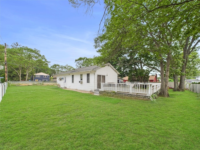 237 Donald Blvd, Holbrook, NY 11741 - fenced backyard with a deck