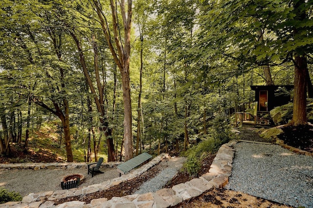 169 Mountain Rd, Cornwall On Hudson, NY 12520 - view of yard with a wooded view