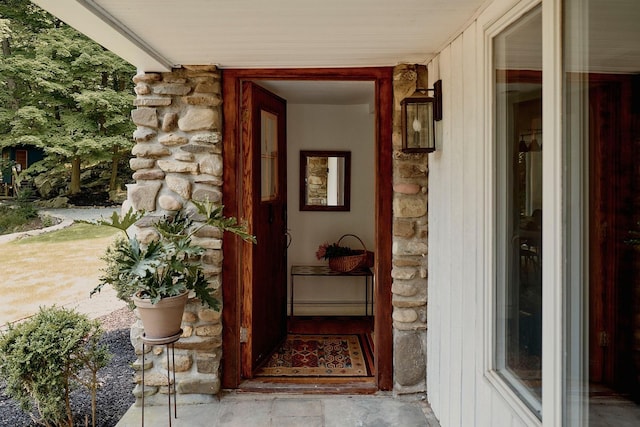 169 Mountain Rd, Cornwall On Hudson, NY 12520 - doorway to property with stone siding
