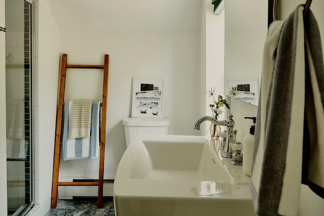 169 Mountain Rd, Cornwall On Hudson, NY 12520 - full bathroom with a tile shower and baseboard heating