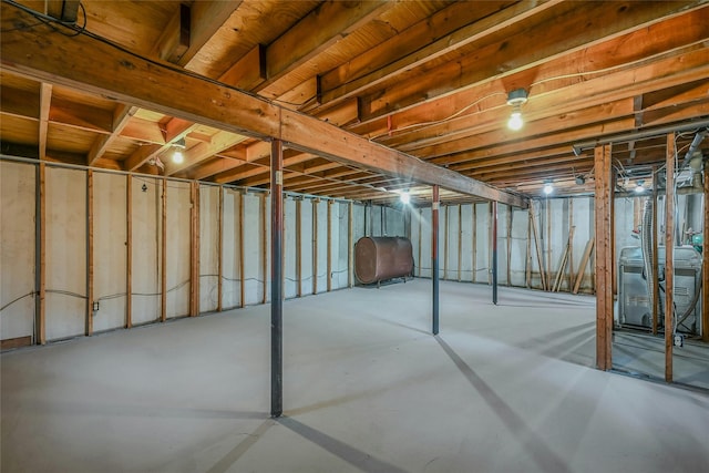 103 Lakeway Dr, West Babylon, NY 11704 - unfinished basement with heating fuel