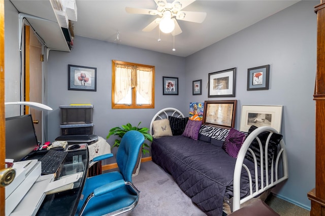 179 Alice Ave, Oceanside, NY 11572 - office area with carpet flooring and ceiling fan