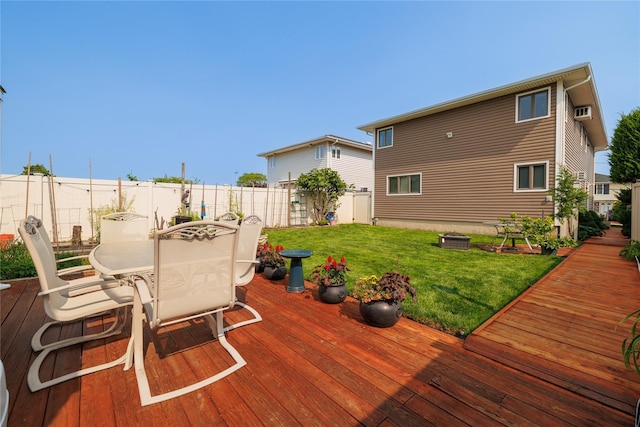 179 Alice Ave, Oceanside, NY 11572 - wooden deck with a fenced backyard and outdoor dining space