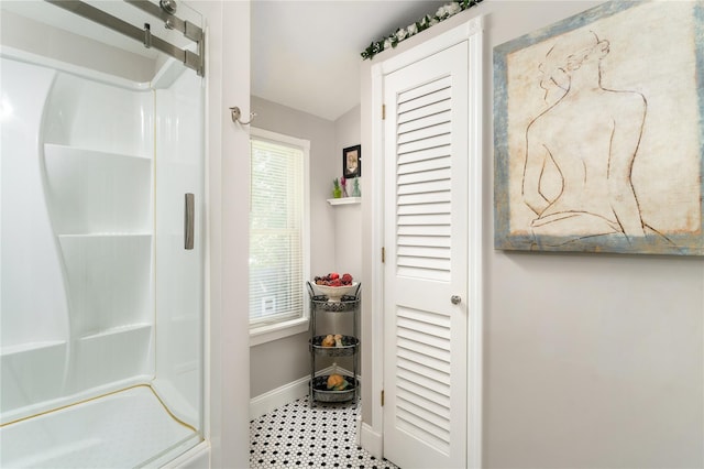22 Woodchuck Ln, East Setauket, NY 11733 - full bathroom featuring baseboards and a stall shower