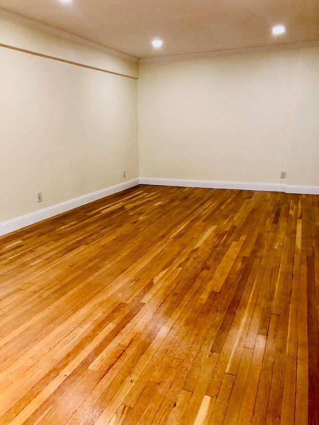 1296 Midland Ave Unit A3, Yonkers, NY 10704 - empty room featuring wood-type flooring, crown molding, and recessed lighting