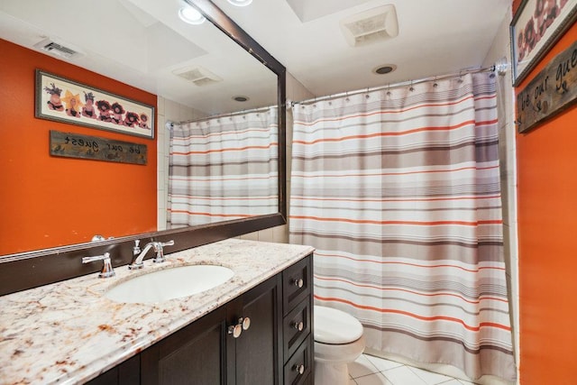 17 Sterling Dr, Lake Grove, NY 11755 - full bath featuring vanity, tile patterned floors, and curtained shower