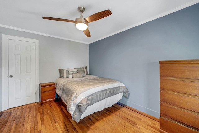 2524 Mickle Ave, Bronx, NY 10469 - bedroom featuring wood finished floors, crown molding, and a ceiling fan