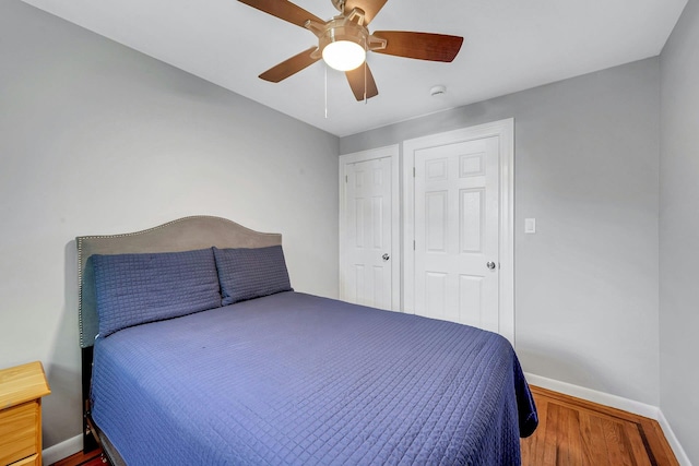 2524 Mickle Ave, Bronx, NY 10469 - bedroom featuring wood finished floors and a ceiling fan