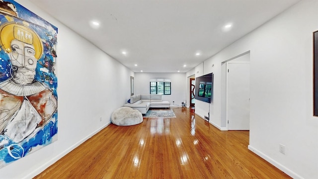 17 Arthur Pl, Yonkers, NY 10701 - living area with hardwood / wood-style floors and recessed lighting