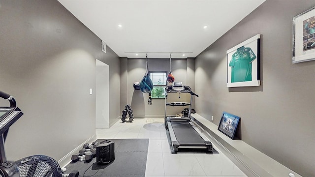 17 Arthur Pl, Yonkers, NY 10701 - workout area featuring light tile patterned floors and baseboards