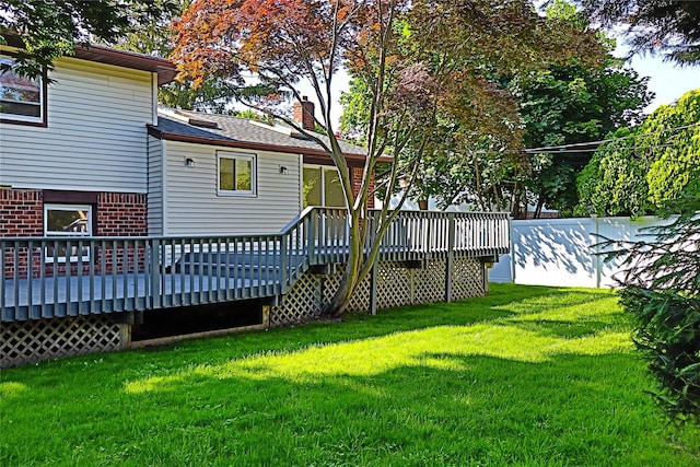 19 Edna Dr, Syosset, NY 11791 - view of yard with a wooden deck