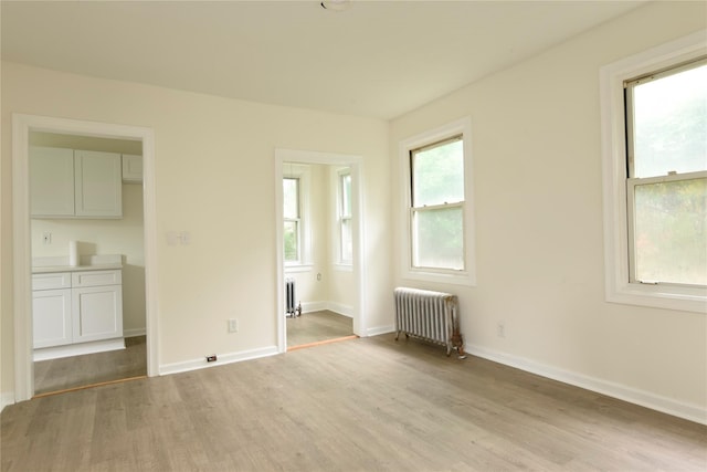 24 Parsons Dr, Hempstead, NY 11550 - empty room featuring radiator and light wood-style flooring