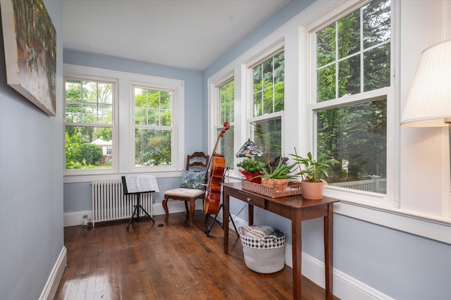 3665 Lufberry Ave, Wantagh, NY 11793 - living area featuring radiator and hardwood / wood-style flooring