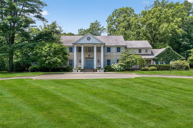 8 Danton Ln S, Locust Valley, NY 11560 - greek revival inspired property with a front yard