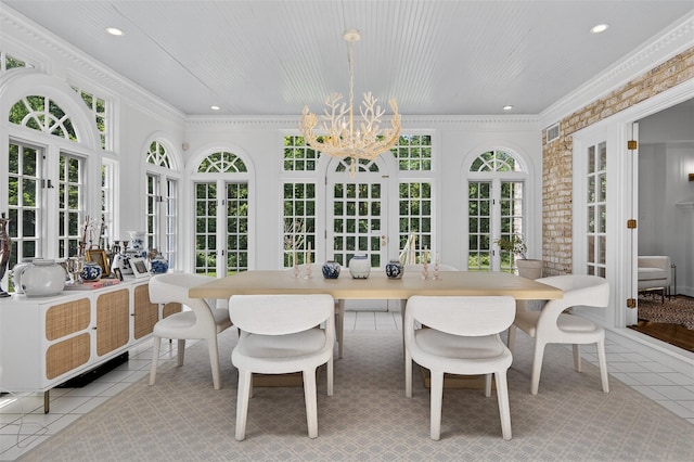 8 Danton Ln S, Locust Valley, NY 11560 - sunroom / solarium with french doors and a chandelier