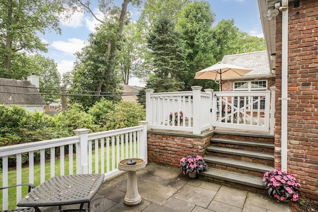 38 Mason Dr, Manhasset, NY 11030 - view of patio / terrace with a wooden deck
