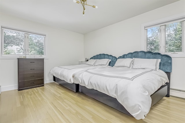 17 Onderdonk Rd, Suffern, NY 10901 - bedroom with multiple windows, light wood-type flooring, and a baseboard radiator