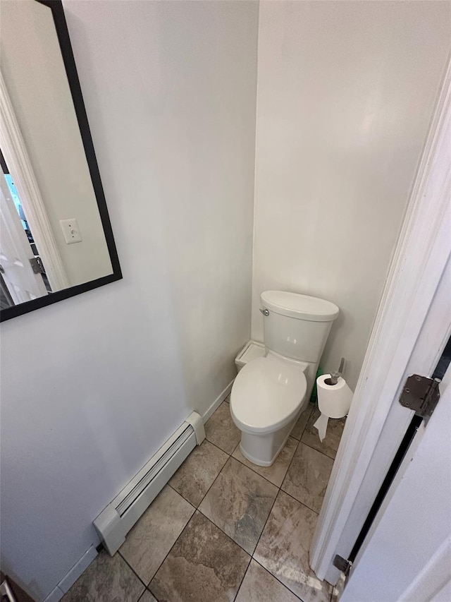 33-13 202nd St, Bayside, NY 11361 - bathroom featuring a baseboard radiator and toilet