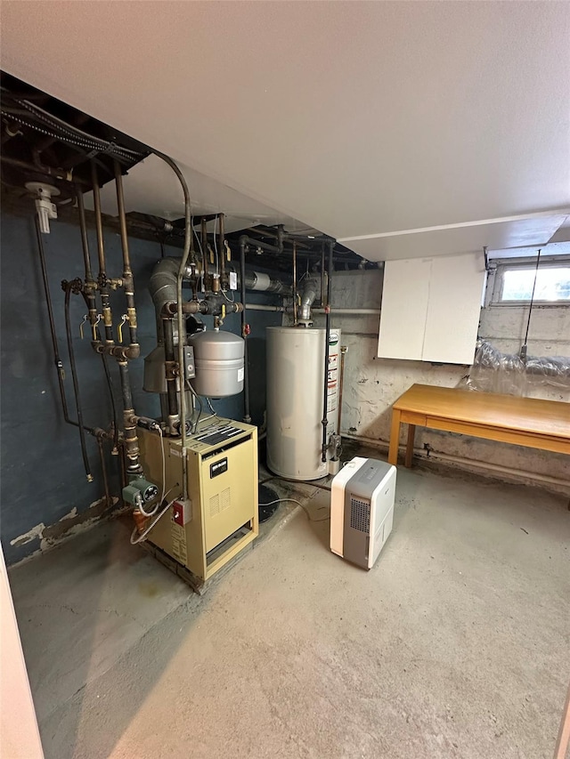 33-13 202nd St, Bayside, NY 11361 - utility room with water heater and a heating unit